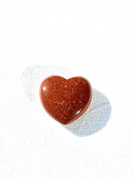 Heart Goldstone Red